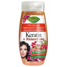 Bione Cosmetics regenerační vlasový šampon keratin + ricinový olej