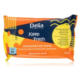 Delia Cosmetics vlhčené ubrousky Shea butter