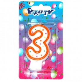 Party dortová svíčka číslice 3