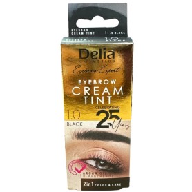 Delia Cosmetics Color Cream - profesionální barva na obočí ("henna") černá