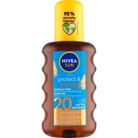 Nivea Sun Protect & Bronze olej na opalování spray podporující zhnědnutí SPF20