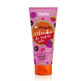 Delia Cosmetics Dairy Fun mléko na mytí těla malinové sušenky